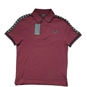 NWT True Religion Men's Burgundy Polo Shirt Small